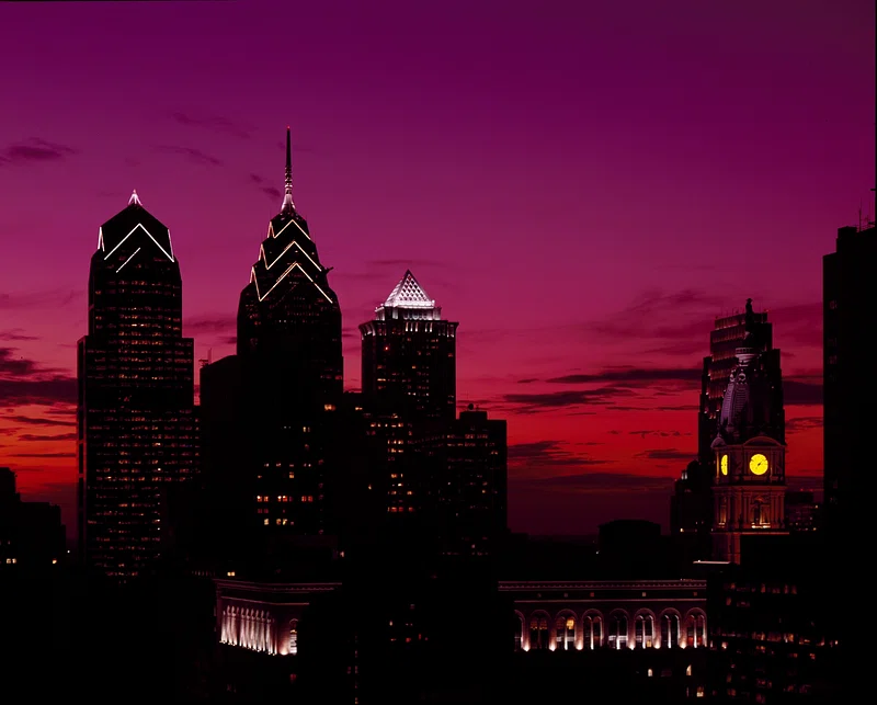 Philadelphia Night Skyline