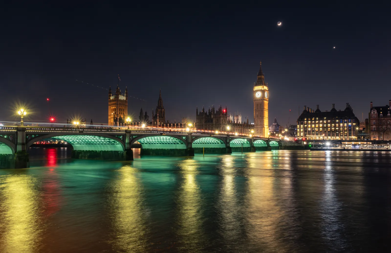 London at night