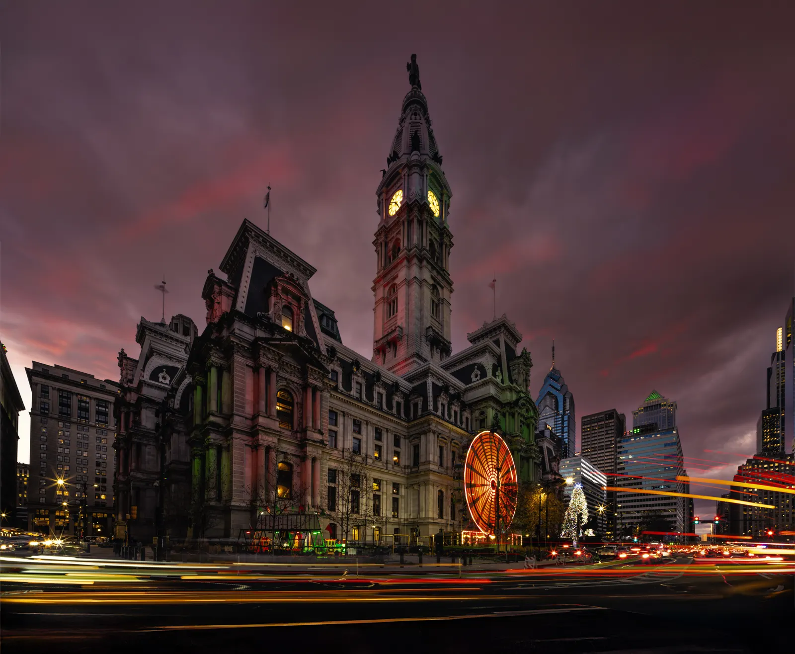 Philadelphia at night