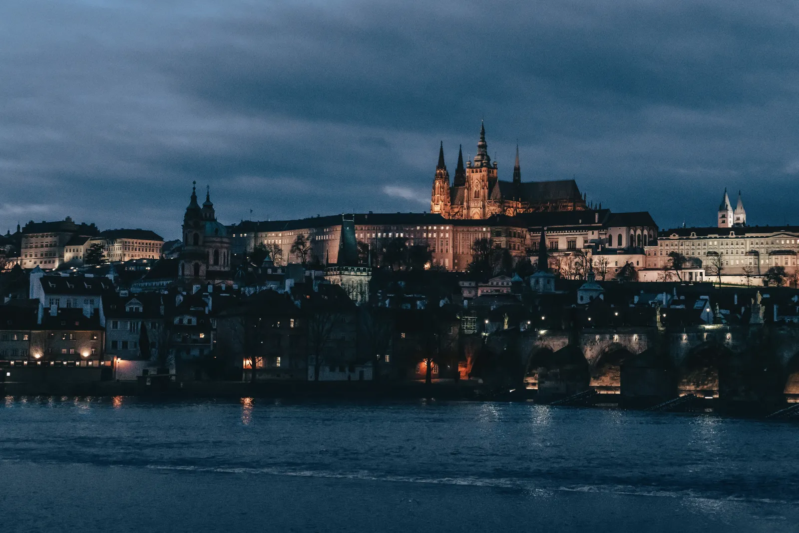 Prague at night